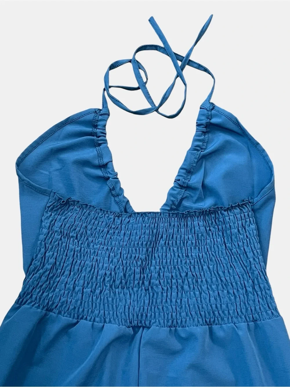 Women’s Blue Halter Jumpsuit - Picture 6 of 9